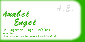 amabel engel business card